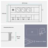 INCARA: MULTILINK - 3X2P+Z / USB A+C / 4XRJ45 - 2,0 M-BIAŁY, Legrand