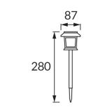 Lampa solarna LED PARK LED 0,04W BLACK CW