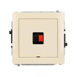 DECO Mechanizm gniazda głośnikowego pojedynczego, bez pola opisowego beżowy