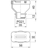 DŁAWIK DO PŁASK.KAB.PG21 10,5X31