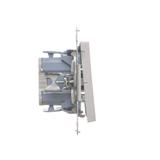 Simon 55 Łącznik schodowy z podświetleniem LED podświetlenie jakW łączniku pojedynczym szybkozłączka Aluminium mat TW6L.01/X/143 KONTAKT
