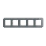 "ICON Ramka pięciokrotna zaokrąglona - efekt szkła (ramka: grafitowa