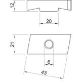 MS50SN M6 ZL Nakrętka ślizgowa