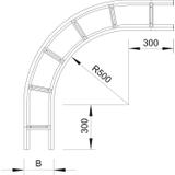 ŁUK 90 DRAB.SZEROKOR.110X300 FS