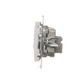 Simon 54 Gniazdo antenowe R-TV-SAT przelotowe biały