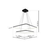 Milagro lampa wisząca LED Nix Black 50W 3500lm 3000K ML518