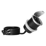 Gniazdo meblowe O6cm wpuszczane w blat z pokrywką, ładowarką USB i przewodem 1,9m, 1x2P+Z (Schuko),