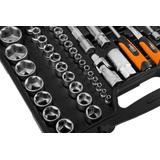 Zestaw kluczy 110 elementów 1/2",1/4", satynowy