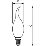 Żarówka LED świeczka 3,4W=40W 470lm 2700K 3,4-40W E14927 BA35 5 lat gw. PHILIPS