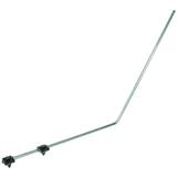 Iglica odgromowa Al wygięta 55 stopni, fi 10 mm dł. 1000 mm, z 2 zaciskami krawędziowymi, Al