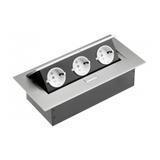 BIURKOWY ROZGAŁĘZIACZ 3X GNIAZDO SHUCKO, ALUMINIUM