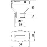 DŁAWIK DO PŁASK.KAB.M25 10,5X31,