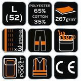 Spodnie robocze na szelkach, rozmiar L/52