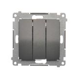 Simon 54 Łącznik potrójny 10A 250V szybkozłączka antracyt DW31.01/48 KONTAKT