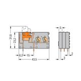złączka do płytek drukowanych rozłączalna szara raster 5 mm /200szt./ WAGO
