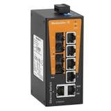 IE-SW-BL08-6TX-2ST Przełącznik sieciowy (prosty), niezarządzany, Fast Ethernet, Liczba portów: 6x RJ45, 2 * ST wielomodowy, -10 °C...60 °C, IP30 /1szt./ 1240930000 WEIDMÜLLER