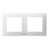 SZAFIR Ramka podwójna do łączników IP-44 - kolor biały