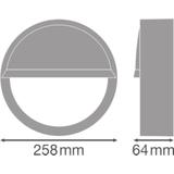 Osłona do opraw ściennych w kształcie półkola SURFACE BULKHEAD EYELID 250 BK