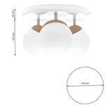 Milagro plafon Sfera Wood 3xE14 MLP5429