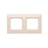 Simon 54 Premium Ramka 2-krotna PREMIUM do puszek karton-gips IP20 / IP44 kremowy DRK2/41 KONTAKT