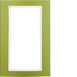 BERKER B.3 Ramka z dużym wycięciem aluminium złota/biała 13093046 HAGER