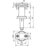 Wspornik dachowy do dachówek, z uszczelką, St/tZn