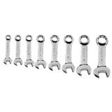 Klucze płasko-oczkowe 8-19 mm (krótkie), zestaw 8 szt.