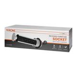 Gniazdo meblowe O8cm wysuwane z blatu z ładowarką USB i przewodem 1,8m, 3x2P+Z, 2xUSB