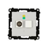 Simon 55 Gniazdo ekwipotencjalne pojedyncze Aluminium mat