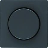 BERKER Q.x Płytka czołowa z pokrętłem Regulator do ściemniacza obrotowego antracyt aksamit lakierowa