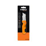 Nóż z ostrzem trapezowym ze skrobakiem