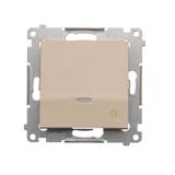 Simon 54 Łącznik krzyżowy z podświetleniem LED 10A 250V szybkozłączka kremowy DW7L.01/41 KONTAKT