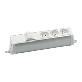 "Simon 480 TS48-230E300K0-33 Listwa poszerzona 3 gn. typ E i płytka 2xRJ45 keystone