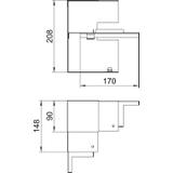 GS-AI90210RW, NAROŻE WEWN. 90X210 CZ.B.