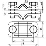Zacisk probierczy z podkładką sprężystą, głowica HVI power / pręt uziemiający 10 mm, 200 kA, stal ni