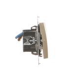 Simon 54 Łącznik dwubiegunowy podwójny 16A z. śrub. złoty mat