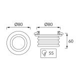 Sufitowa oprawa punktowa SMD LED IZA LED 6W 4000K