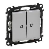 Valena Life Łącznik Schodowy Podwójny Podświetlany Aluminium 250 V 752309 LEGRAND