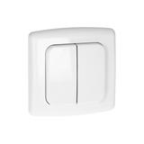 Włącznik podwójny natynkowy do zdalnego sterowania włącznikami podtynkowymi i gniazdami,z nadajniki