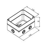 CARBO-BOX Obudowa  158x118x80 IP55 z szyną