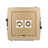 DECO Mechanizm gniazda głośnikowego pojedynczego, bez pola opisowego (typu banan - czerwony i czarny