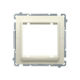 Simon Basic Adapter (przejściówka) na osprzęt standardu 45 × 45 mm. Montaż do puszki na łapki i wkręty beż BMA45M/12 KONTAKT