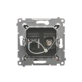 Simon 54 Gniazdo antenowe typu +RJ45 kat.6 brąz mat