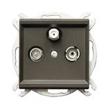 SONATA Gniazdo RTV-SAT końcowe - kolor czekoladowy metalik