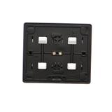 Simon 54 Gniazdo poczwórne Schuko n/t z przesłonami wersja skandynawska 16A szybkozłączka czarny