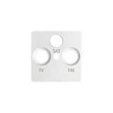 Simon 82 Pokrywa gniazda R-TV-SAT biała