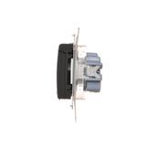 Simon 54 Gniazdo IP44 Z USZCZELKĄ, klapka w kolorze pokrywy czarny mat