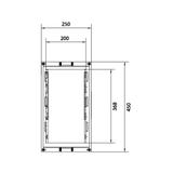 univers N Blok dla szyn zbior.poz. 60mm 3p. 3xNH00 listwowe 450x250 odejścia dół UE31B3N HAGER