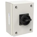 P1-32/SE1/SVB-SW/N Rozłącznik 32A 3P+N w obudowie ze stali nierdzewnej rączka czarna z blok. 197359