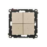 Simon 55 Łącznik/Przycisk zwierny 4-krotny elektroniczny Szampański mat TEW4.01/144 KONTAKT
